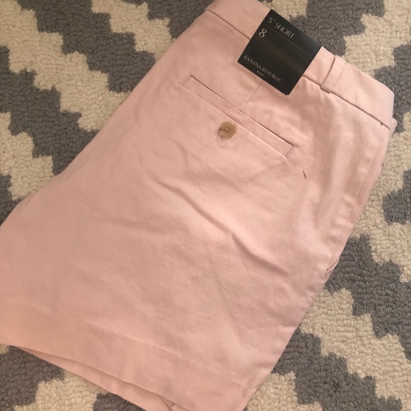 NWT banana republic light pink chino shorts-size 8 - Picture 1 of 5